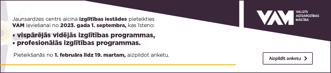 VAM skolu pieteikšanās