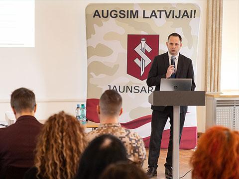 Jaunsardzes centra sanāksme par valsts aizsardzības mācības īstenošanu (13.04.2023)